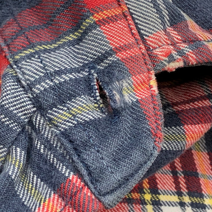 【中古品】【メンズ】 FRUIT OF THE LOOM フルーツオブザルーム 80S CHECK SHIRT 長袖チェックシャツ トップス 146-260618-hn-10-fur サイズ：M カラー：レッド/ネイビー/ホワイト 万代Net店