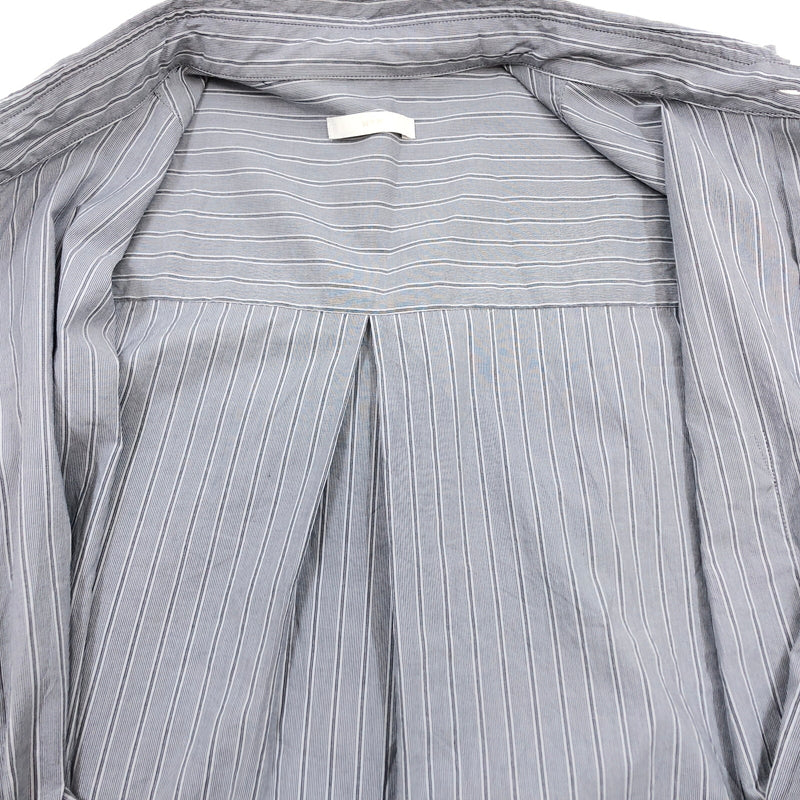 【中古品】【メンズ】 WYM LIDNM ウィム バイ リドム CUT-OFF HEM STRIPE SHIRT WYSH1344 カットオフ ヘム ストライプシャツ カジュアルシャツ 長袖 トップス 140-260906-hn-09-fur サイズ：L カラー：グレー 万代Net店