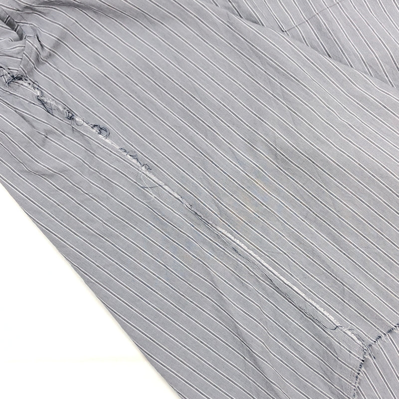 【中古品】【メンズ】 WYM LIDNM ウィム バイ リドム CUT-OFF HEM STRIPE SHIRT WYSH1344 カットオフ ヘム ストライプシャツ カジュアルシャツ 長袖 トップス 140-260906-hn-09-fur サイズ：L カラー：グレー 万代Net店