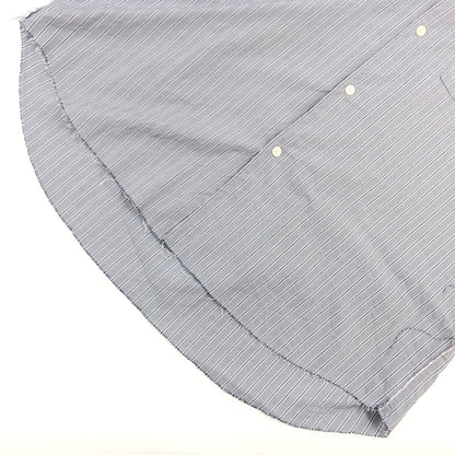【中古品】【メンズ】 WYM LIDNM ウィム バイ リドム CUT-OFF HEM STRIPE SHIRT WYSH1344 カットオフ ヘム ストライプシャツ カジュアルシャツ 長袖 トップス 140-260906-hn-09-fur サイズ：L カラー：グレー 万代Net店