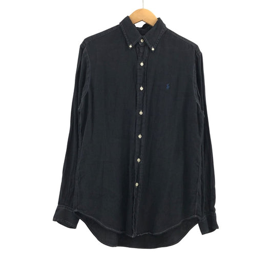 【現状渡し品】【メンズ】 Polo by Ralph Lauren ポロバイラルフローレン 長袖シャツ カジュアルシャツ リネン トップス 145-251020-hn-06-fur サイズ：M カラー：ブラック 万代Net店