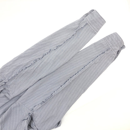 【中古品】【メンズ】 WYM LIDNM ウィム バイ リドム CUT-OFF HEM STRIPE SHIRT WYSH1344 カットオフ ヘム ストライプシャツ カジュアルシャツ 長袖 トップス 140-260906-hn-09-fur サイズ：L カラー：グレー 万代Net店