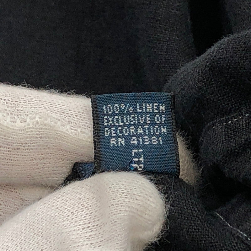 【現状渡し品】【メンズ】 Polo by Ralph Lauren ポロバイラルフローレン 長袖シャツ カジュアルシャツ リネン トップス 145-251020-hn-06-fur サイズ：M カラー：ブラック 万代Net店