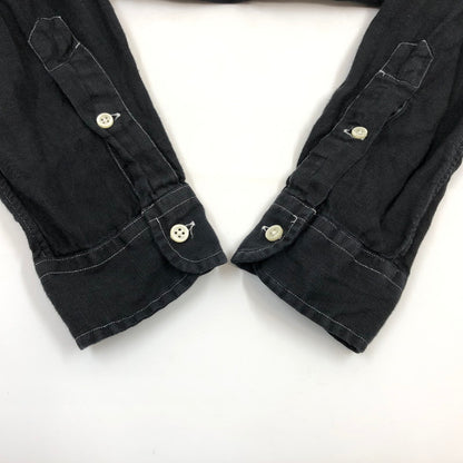 【現状渡し品】【メンズ】 Polo by Ralph Lauren ポロバイラルフローレン 長袖シャツ カジュアルシャツ リネン トップス 145-251020-hn-06-fur サイズ：M カラー：ブラック 万代Net店