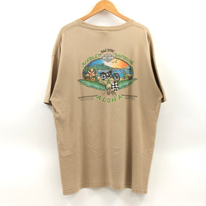 【現状渡し品】【メンズ】 HARLEY-DAVIDSON ハーレーダビッドソン 90S WAIKIKI HAWAI'I S/S TEE c1999 半袖Tシャツ トップス 146-260620-hn-01-fur サイズ：XL カラー：ベージュ系 万代Net店