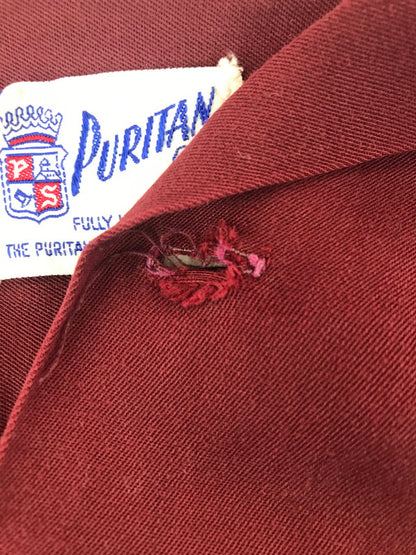 【中古品】【メンズ】 PURITAN ピューリタン 50’s CESARE BATTISTI M.B.A. OPEN COLLAR L/S SHIRT オープンカラー ロングスリーブ シャツ 開襟シャツ トップス 146-251203-rt-15-tag サイズ：M カラー：バーガンディー 万代Net店
