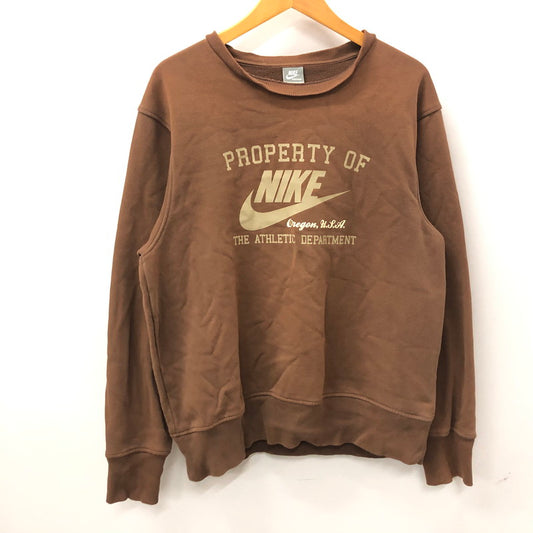 【中古品】【メンズ】 NIKE ナイキ 銀タグ クルーネック スウェット 148-240408-tk-11-tei サイズ：L カラー：ブラウン 万代Net店