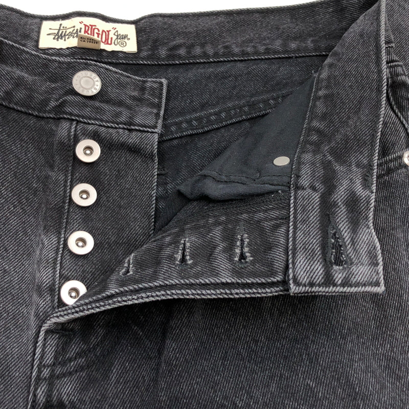 【中古品】【メンズ】 STUSSY ステューシー BUTTON FLY BIG OL BLACK DENIM PANTS 116761 ボタンフライ ビッグオルジーンズ デニムパンツ ボトムス 153-260620-hn-05-fur サイズ：28 カラー：ブラック 万代Net店