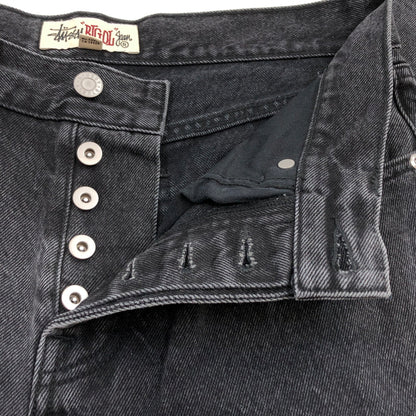 【中古品】【メンズ】 STUSSY ステューシー BUTTON FLY BIG OL BLACK DENIM PANTS 116761 ボタンフライ ビッグオルジーンズ デニムパンツ ボトムス 153-260620-hn-05-fur サイズ：28 カラー：ブラック 万代Net店