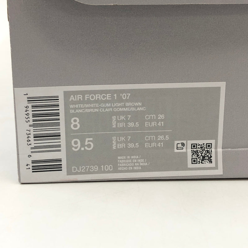 【中古美品】【メンズ】 NIKE ナイキ AIR FORCE 1 LOW "WHITE/GUM" DJ2739-100 エアフォース1 ロー ホワイト/ガム スニーカー シューズ 靴 160-260620-hn-06-fur サイズ：26.0cm US8 カラー：ホワイト 万代Net店