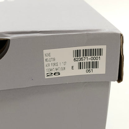 【中古美品】【メンズ】 NIKE ナイキ AIR FORCE 1 LOW "WHITE/GUM" DJ2739-100 エアフォース1 ロー ホワイト/ガム スニーカー シューズ 靴 160-260620-hn-06-fur サイズ：26.0cm US8 カラー：ホワイト 万代Net店