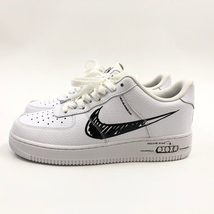 【中古美品】【メンズ】 NIKE ナイキ AIR FORCE 1 LOW LV8 UTILITY "BLACK SKETCH" CW7581-101 エアフォース1 ロー LV8 ユーティリティ ブラックスケッチ スニーカー 靴 160-260620-hn-07-fur サイズ：26.0cm US8 カラー：ホワイト/ブラック 万代Net店