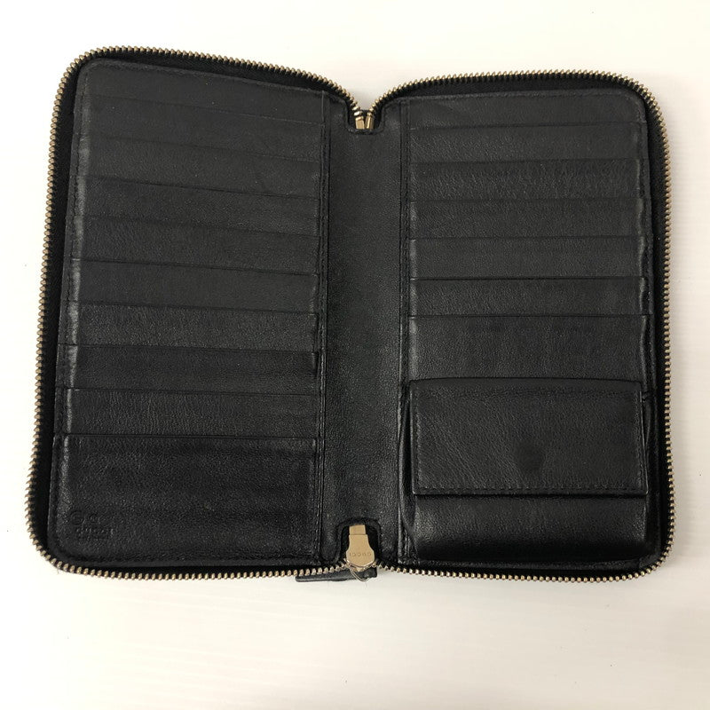 【中古品】【メンズ】 グッチ 73956 GGスプリーム 長財布 カードケース ケース 180-240409-at-02-fuz カラー：ブラック 万代Net店