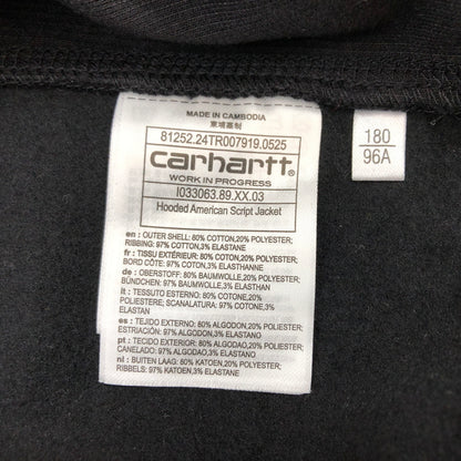 【中古品】【メンズ】 CARHARTT WIP カーハート HOODED AMERICAN SCRIPT JACKET I033063 フーデッド アメリカンスクリプト スウェットジャケット パーカー トップス 142-260620-hn-12-fur サイズ：L カラー：ブラック 万代Net店