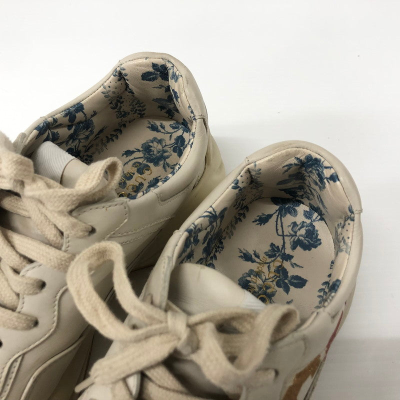 【中古品】【レディース】 GUCCI グッチ 524990 ライトングリッター ロゴ スニーカー 靴 183-240409-at-4-tei サイズ：36 カラー：ホワイト 万代Net店