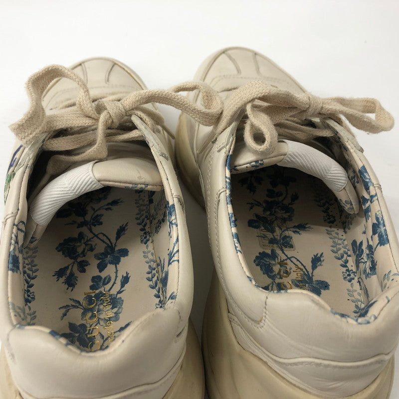 【中古品】【レディース】 GUCCI グッチ 524990 ライトングリッター ロゴ スニーカー 靴 183-240409-at-4-tei サイズ：36 カラー：ホワイト 万代Net店