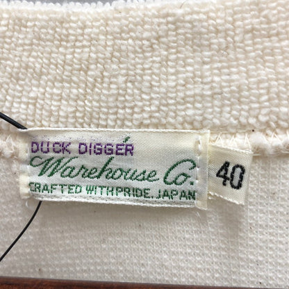 【中古品】【メンズ】 WAREHOUSE ウエアハウス DUCK DIGGER ダックディガー カーディガン 古着 (fuz) 147-250424-wy-29-tom サイズ：40 カラー：アイボリー/ホワイト系 万代Net店