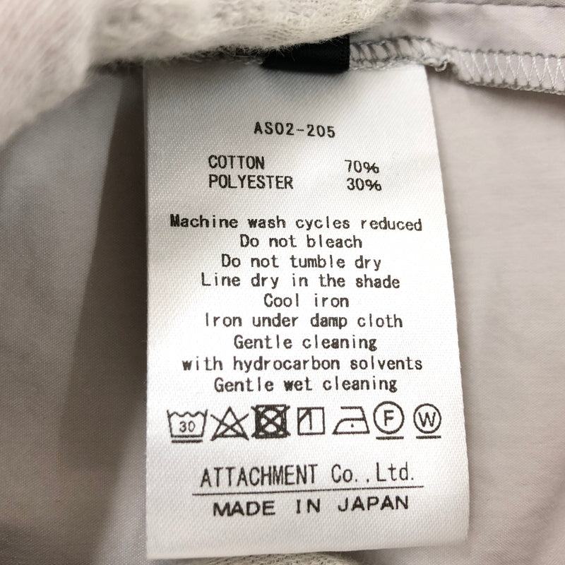 【中古品】【メンズ】 ATTACHMENT アタッチメント TYPEWRITER S/S SHIRT AS02-205 タイプライター 半袖シャツ トップス 140-260621-hn-05-fur サイズ：3 カラー：グレー系 万代Net店