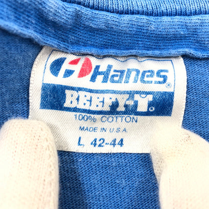 【現状渡し品】【メンズ】 HARLEY-DAVIDSON ハーレーダビッドソン × HANES BEEFY ヘインズビーフィー EAGLE PRINT "ENJOY THE FREEDOM" S/SPOCKET TEE 半袖Tシャツ 146-260621-hn-08-fur サイズ：L カラー：ブルー系 万代Net店