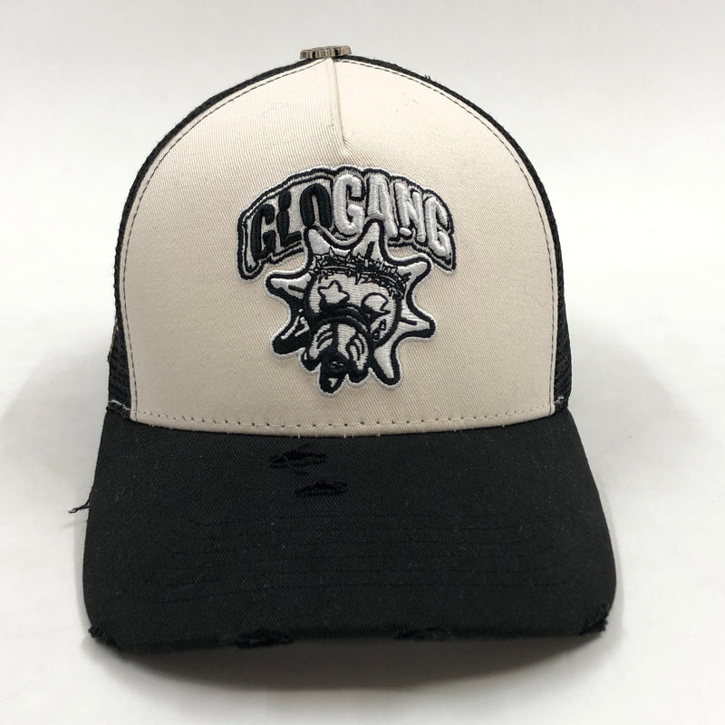 【中古品】【メンズ/レディース】 GLO GANG グローギャング MESH BACK CAP メッシュバックキャップ ベースボールキャップ 帽子 185-260910-hn-05-fur サイズ：F カラー：ブラック/ホワイト 万代Net店