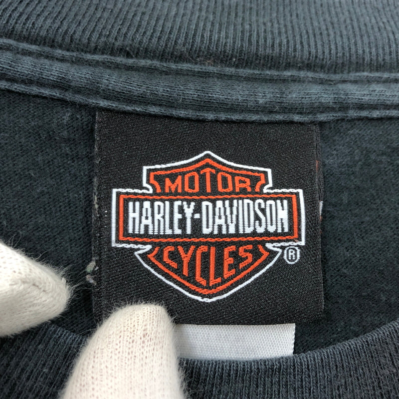 【現状渡し品】【メンズ】 HARLEY-DAVIDSON ハーレーダビッドソン × HANES BEEFY ヘインズビーフィー c2001 00S AMSTERDAM DEALER TEE 半袖Tシャツ トップス 146-260621-hn-09-fur サイズ：3XL カラー：ブラック 万代Net店