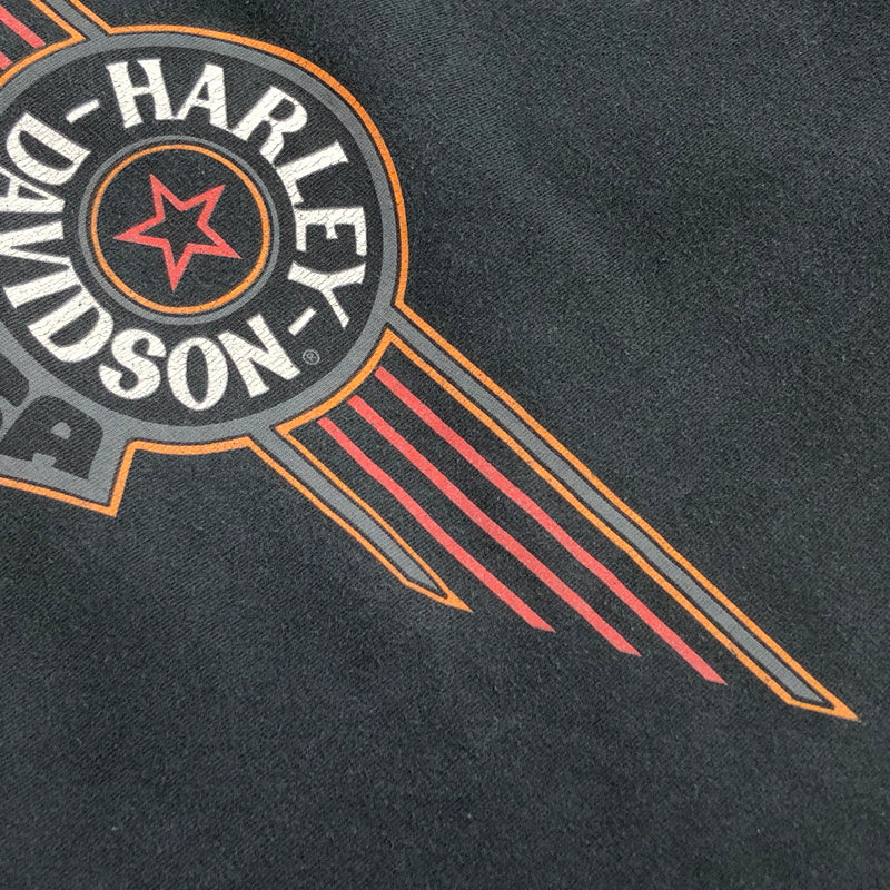 【現状渡し品】【メンズ】 HARLEY-DAVIDSON ハーレーダビッドソン × HANES BEEFY ヘインズビーフィー c2001 00S AMSTERDAM DEALER TEE 半袖Tシャツ トップス 146-260621-hn-09-fur サイズ：3XL カラー：ブラック 万代Net店