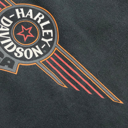 【現状渡し品】【メンズ】 HARLEY-DAVIDSON ハーレーダビッドソン × HANES BEEFY ヘインズビーフィー c2001 00S AMSTERDAM DEALER TEE 半袖Tシャツ トップス 146-260621-hn-09-fur サイズ：3XL カラー：ブラック 万代Net店