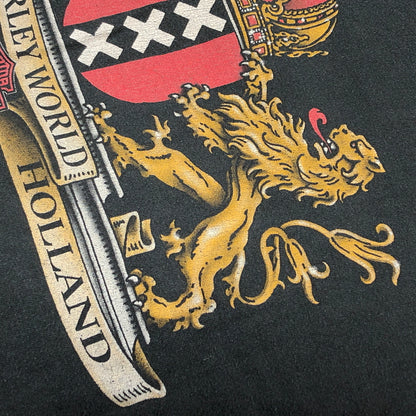 【現状渡し品】【メンズ】 HARLEY-DAVIDSON ハーレーダビッドソン × HANES BEEFY ヘインズビーフィー c2001 00S AMSTERDAM DEALER TEE 半袖Tシャツ トップス 146-260621-hn-09-fur サイズ：3XL カラー：ブラック 万代Net店