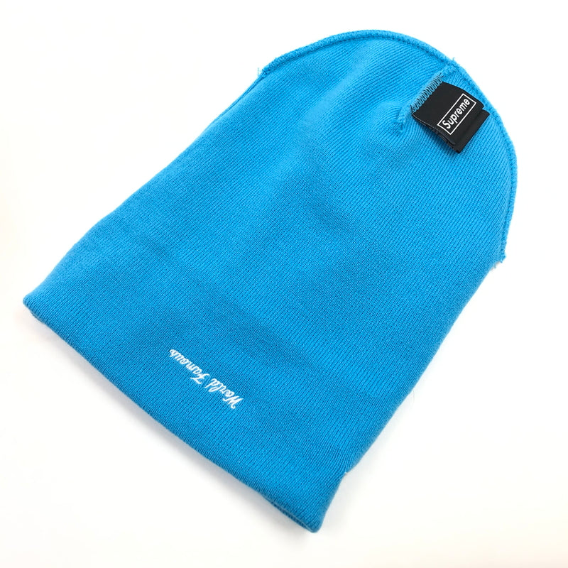 【中古品】【メンズ/レディース】 SUPREME シュプリーム × NEWERA ニューエラ 25FW BOX LOGO BEANIE ボックスロゴ ビーニー ニットキャップ 帽子 149-260621-hn-10-fur サイズ：ONE SIZE カラー：ブルー系 万代Net店