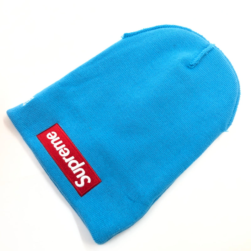 【中古品】【メンズ/レディース】 SUPREME シュプリーム × NEWERA ニューエラ 25FW BOX LOGO BEANIE ボックスロゴ ビーニー ニットキャップ 帽子 149-260621-hn-10-fur サイズ：ONE SIZE カラー：ブルー系 万代Net店