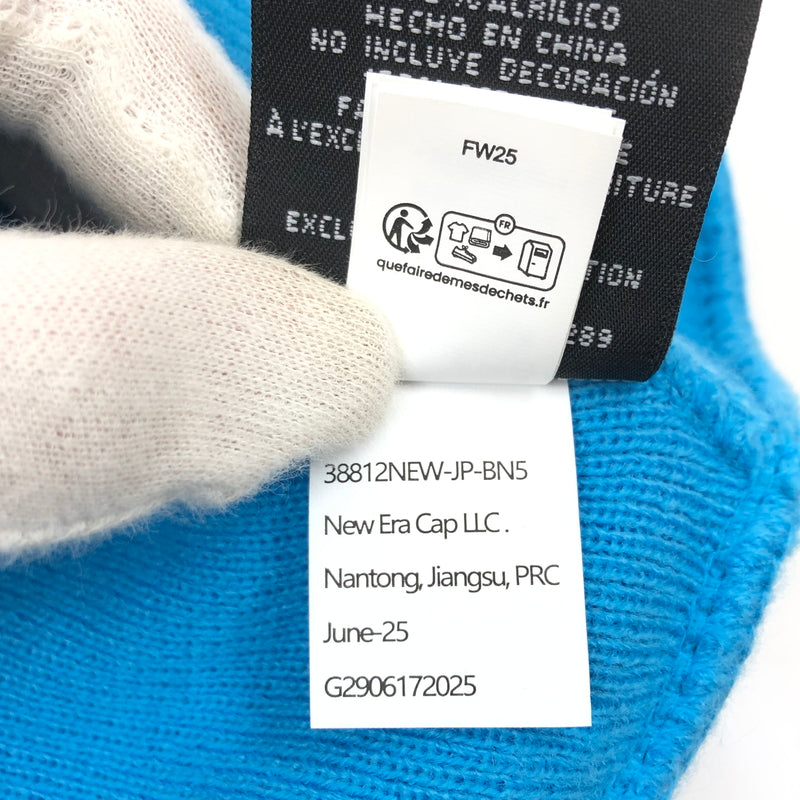 【中古品】【メンズ/レディース】 SUPREME シュプリーム × NEWERA ニューエラ 25FW BOX LOGO BEANIE ボックスロゴ ビーニー ニットキャップ 帽子 149-260621-hn-10-fur サイズ：ONE SIZE カラー：ブルー系 万代Net店