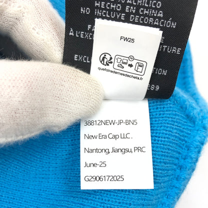 【中古品】【メンズ/レディース】 SUPREME シュプリーム × NEWERA ニューエラ 25FW BOX LOGO BEANIE ボックスロゴ ビーニー ニットキャップ 帽子 149-260621-hn-10-fur サイズ：ONE SIZE カラー：ブルー系 万代Net店