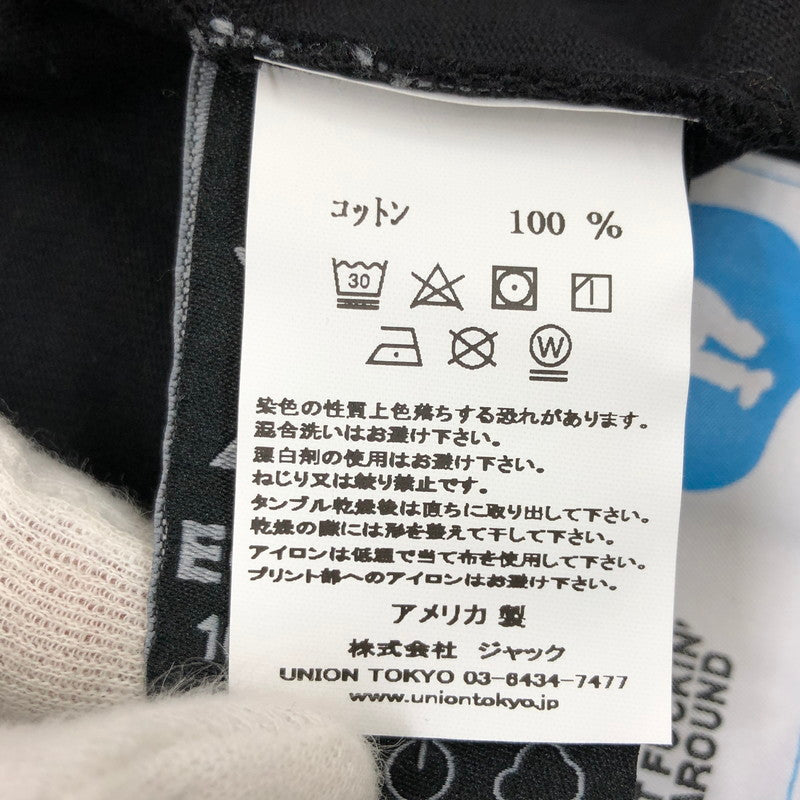 【中古美品】【メンズ】 UNION ユニオン LOS ANGELES SOUND CLASH L/S TEE ロサンゼルス サウンド クラッシュ 長袖Tシャツ トップス 142-260110-hn-01-fur サイズ：XL カラー：ブラック 万代Net店