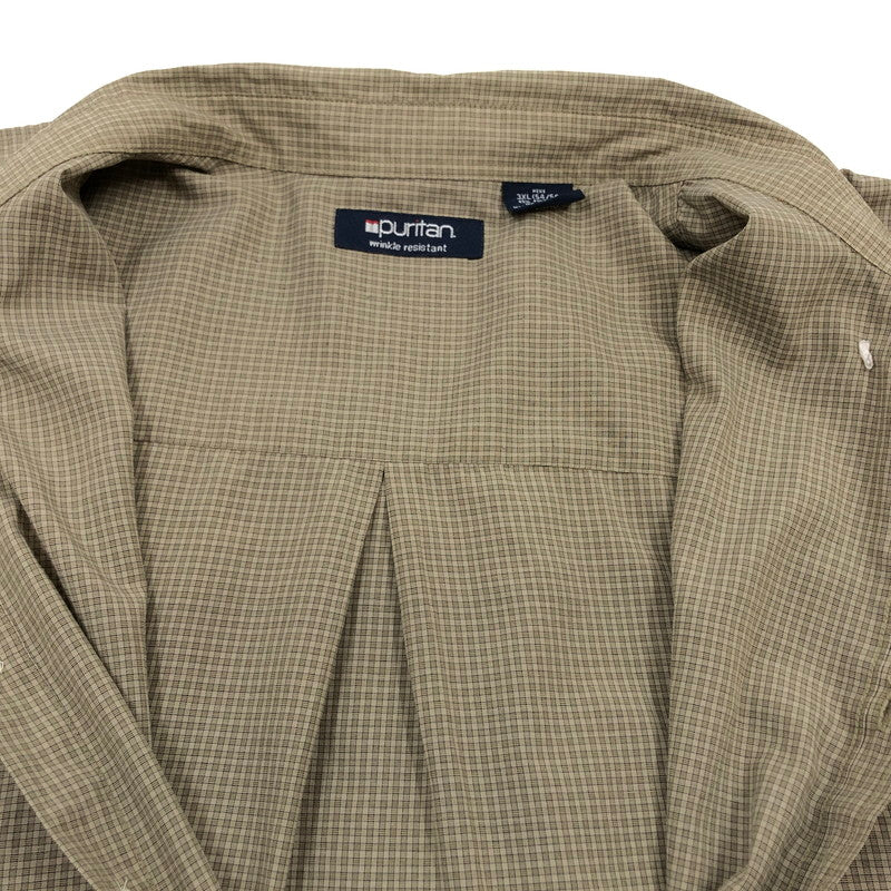 【現状渡し品】【メンズ】 puritan ピューリタン 90‘s 長袖シャツ カジュアルシャツ トップス 145-260328-hn-04-fur サイズ：3XL カラー：グレージュ系 万代Net店