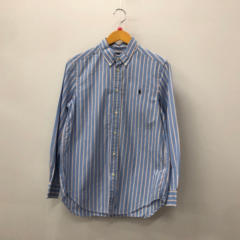 【中古品】【メンズ】 POLO RALPH LAUREN ポロ・ラルフローレン B.D. STRIPE SHIRT ボタンダウン ストライプ シャツ 長袖 トップス 147-240301-yo-10-tei サイズ：L カラー：ブルー 万代Net店