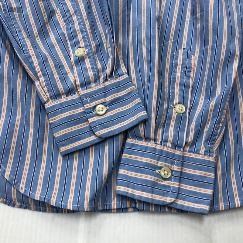 【中古品】【メンズ】 POLO RALPH LAUREN ポロ・ラルフローレン B.D. STRIPE SHIRT ボタンダウン ストライプ シャツ 長袖 トップス 147-240301-yo-10-tei サイズ：L カラー：ブルー 万代Net店