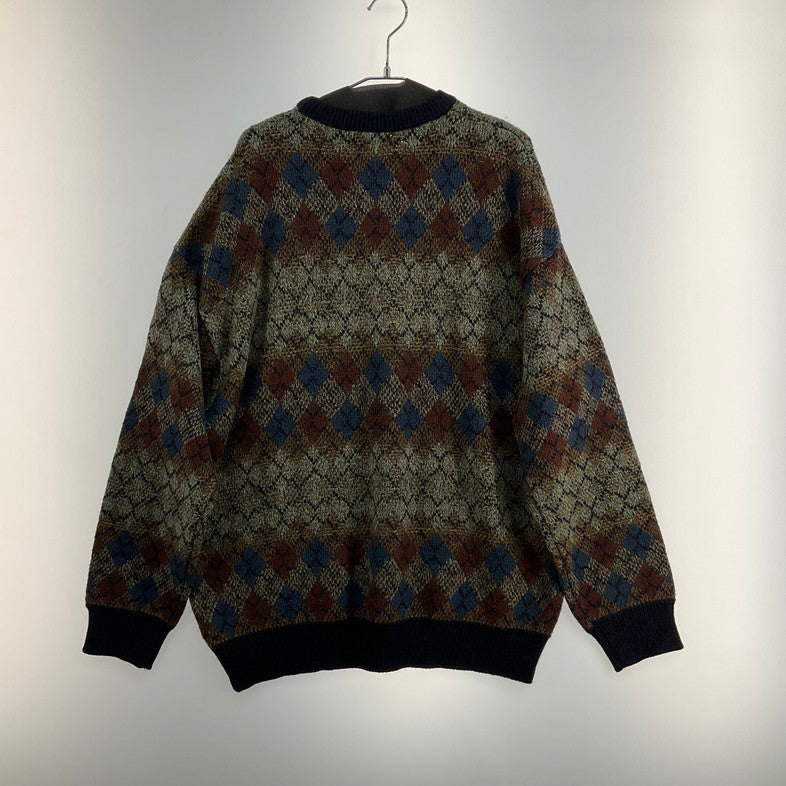 【中古品】【メンズ】 TOWNCRAFT EST.1927 ニットセーター　ダイヤモンド柄 147-260321-SS-01-iwa サイズ：L 万代Net店