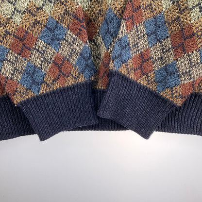 【中古品】【メンズ】 TOWNCRAFT EST.1927 ニットセーター　ダイヤモンド柄 147-260321-SS-01-iwa サイズ：L 万代Net店