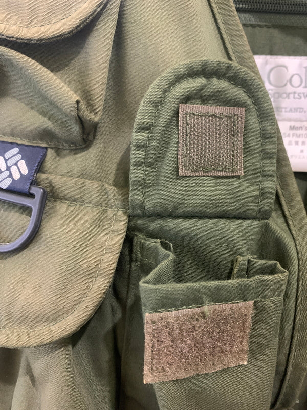 【中古品】【メンズ】 COLUMBIA コロンビア 90S PFG FISHING VEST 90年代フィッシング ベスト トップス 144-260619-jt-04-min サイズ：L カラー：オリーブ 万代Net店