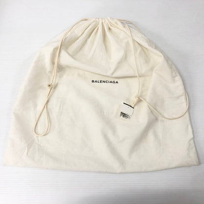 【中古品】【レディース】 BALENCIAGA バレンシアガ 339933 AQ38N NAVY CABAS S NATUREL×NOIR カバ キャンバス トートバッグ ポーチ付き ナチュラル ノアール 180-231212-tk-1-tei カラー：ホワイト 万代Net店