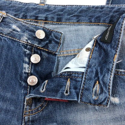 【現状渡し品】【レディース】 DSQUARED2 ディースクエアード F3-452 デニムパンツ ダメージ加工 ボトムス 152-251023-hn-05-fur サイズ：40 カラー：インディゴ 万代Net店