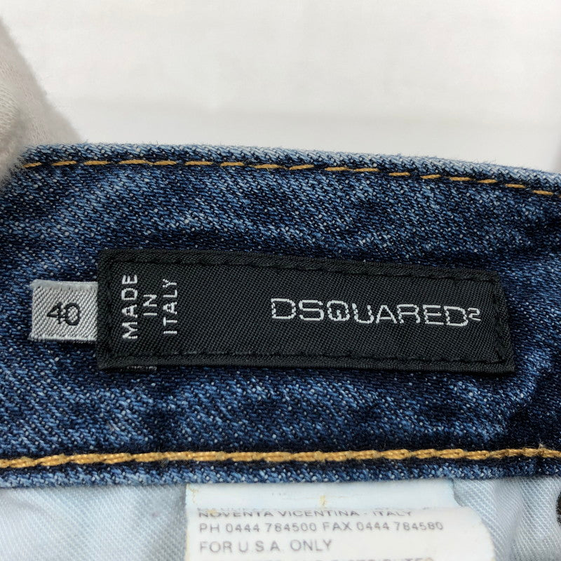 【現状渡し品】【レディース】 DSQUARED2 ディースクエアード F3-452 デニムパンツ ダメージ加工 ボトムス 152-251023-hn-05-fur サイズ：40 カラー：インディゴ 万代Net店