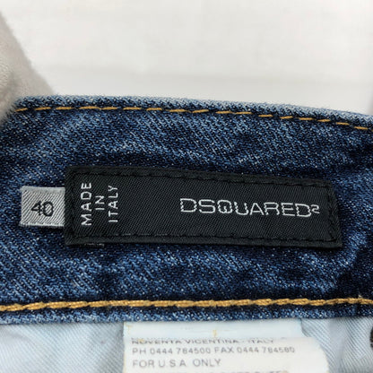 【現状渡し品】【レディース】 DSQUARED2 ディースクエアード F3-452 デニムパンツ ダメージ加工 ボトムス 152-251023-hn-05-fur サイズ：40 カラー：インディゴ 万代Net店