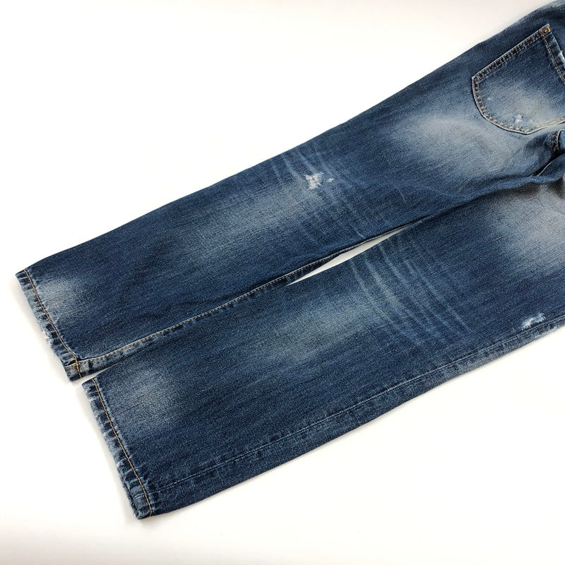 【現状渡し品】【レディース】 DSQUARED2 ディースクエアード F3-452 デニムパンツ ダメージ加工 ボトムス 152-251023-hn-05-fur サイズ：40 カラー：インディゴ 万代Net店