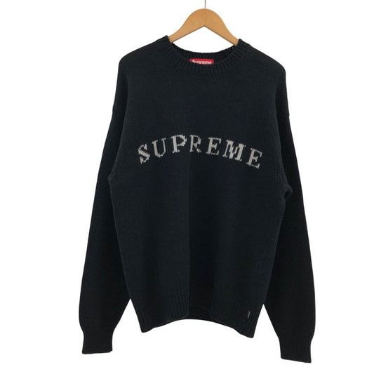 【中古品】【メンズ】 Supreme シュプリーム 25SS CONTRAST LOGO SWEATER コントラストロゴセーター ニット トップス 149-260111-hn-04-fur サイズ：S カラー：ブラック 万代Net店