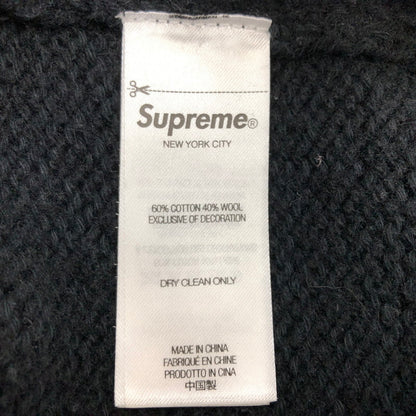 【中古品】【メンズ】 Supreme シュプリーム 25SS CONTRAST LOGO SWEATER コントラストロゴセーター ニット トップス 149-260111-hn-04-fur サイズ：S カラー：ブラック 万代Net店