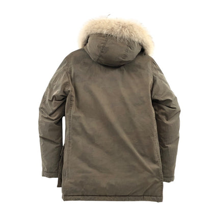 【ジャンク品】【メンズ】 WOOLRICH ウールリッチ JOHN RICH&BROS. ジョンリッチ アンド ブロス 迷彩柄 カモフラ モッズコート アウター 144-251025-hn-01-fur サイズ：USA XXS カラー：オリーブ系/カモフラージュ 万代Net店