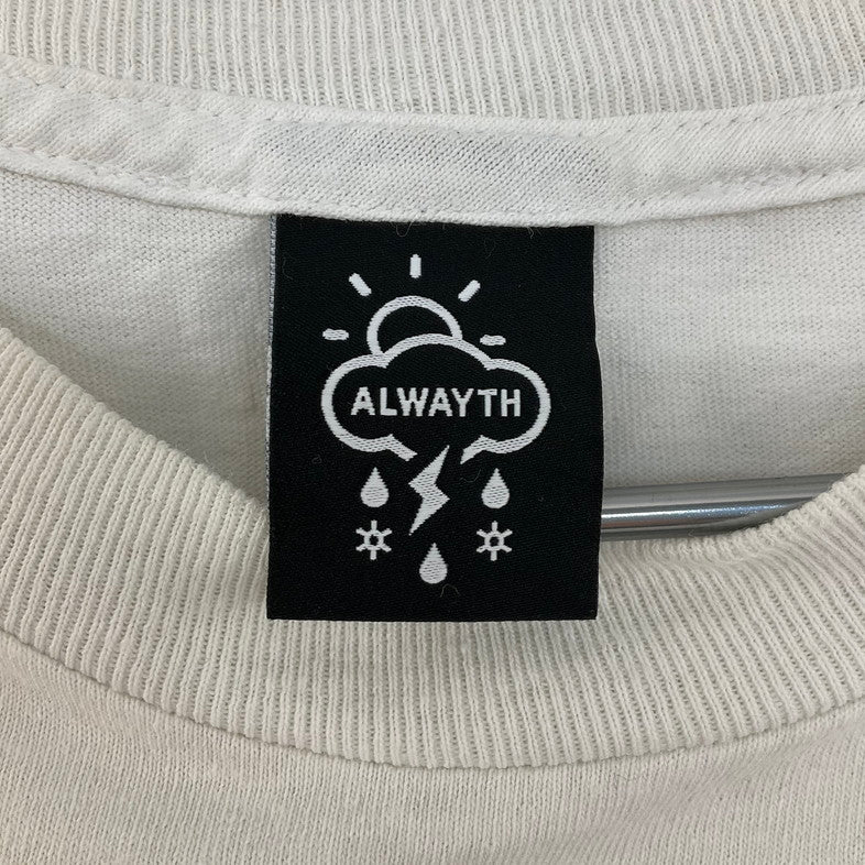 【中古品】【メンズ】 ALWAYTH ALL WEATHER PROOF Tシャツ 147-260321-SS-06-iwa サイズ：L カラー：ホワイト 万代Net店