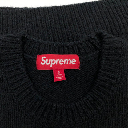 【中古品】【メンズ】 Supreme シュプリーム 25SS CONTRAST LOGO SWEATER コントラストロゴセーター ニット トップス 149-260111-hn-04-fur サイズ：S カラー：ブラック 万代Net店