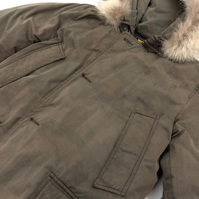 【ジャンク品】【メンズ】 WOOLRICH ウールリッチ JOHN RICH&BROS. ジョンリッチ アンド ブロス 迷彩柄 カモフラ モッズコート アウター 144-251025-hn-01-fur サイズ：USA XXS カラー：オリーブ系/カモフラージュ 万代Net店